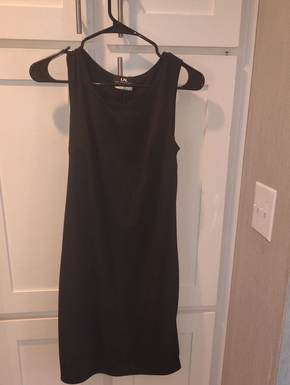 Vintage 1990's I.N. San Francisco Black Sleeveless Sheath Dress